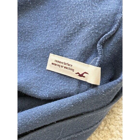 VNTG Hollister Y2K Girls Sz M Baby Doll Fitted Hoodie Pullover V-Neck Sweatshirt - Picture 15 of 16